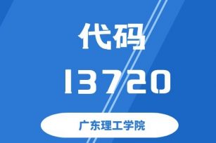 【代码： 13720】广东理工学院